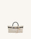 JW PEI Maeve Dachshund Metal Charm Tote Bag (Black Canvas)