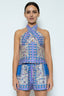 Scarf Print Halter Top