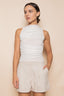 Ruched Mesh Tank Top