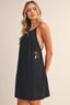 Becca Backless Mini Dress (Black)