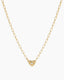 Gorjana Birthstone Heart Necklace- White Topaz