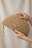 Straw Woven Half Moon Clutch Bag Straw Woven Half Moon Clutch Bag (Khaki)