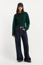 Good American The Chunky Knit Sweater (Forest Green)