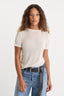 Good American The Sheer Rib Tee (Pearl)