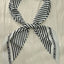 Striped Satin Silky Skinny Scarf (Black)
