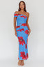 Blue Poppy One Shoulder Dress