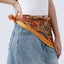 Retro Paisley Silk Scarf (Mustard)