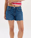 Daze Denim Crossroads Mid Rise Loose Short in Currents