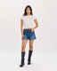 Daze Denim Valley Girl High Rise Shorts In Manhattan