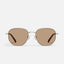 Quay Big Time Sunglasses (Brushed Silver Frame / Tan Lens)