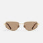 Quay Hit Single Sunglasses (Gold Frame / Tan Lens)