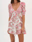 For Love & Lemons Rosalyn Mini Dress (Pink)