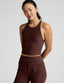 Beyond Yoga Spacedye™ Refocus Cropped Tank (Iced Mocha Heather)