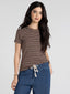 Thread & Supply Annie Tee (Mahogany Cream Stripe)