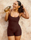 Beyond Yoga Spacedye™ Keep Pace Biker Jumpsuit (Iced Mocha Heather)