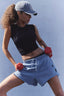 Free People Movement Knockout Sweat Shorts (Dark Slate)