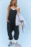 Free People Hot Shot Onesie (Washed Black)