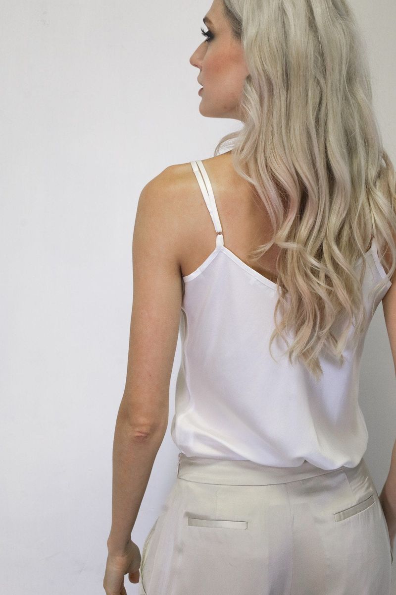 Anaphe Silk V Camisole (White)