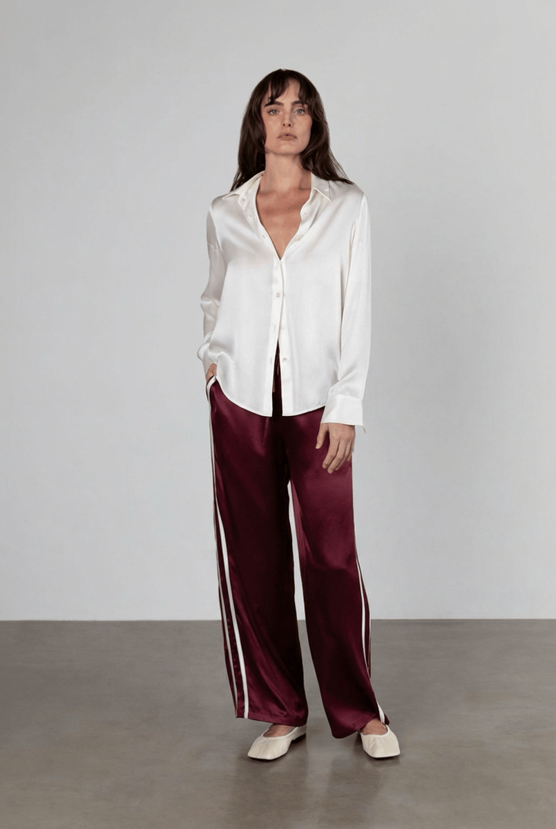 Anaphe Silk Track Pants (Espresso) Main image