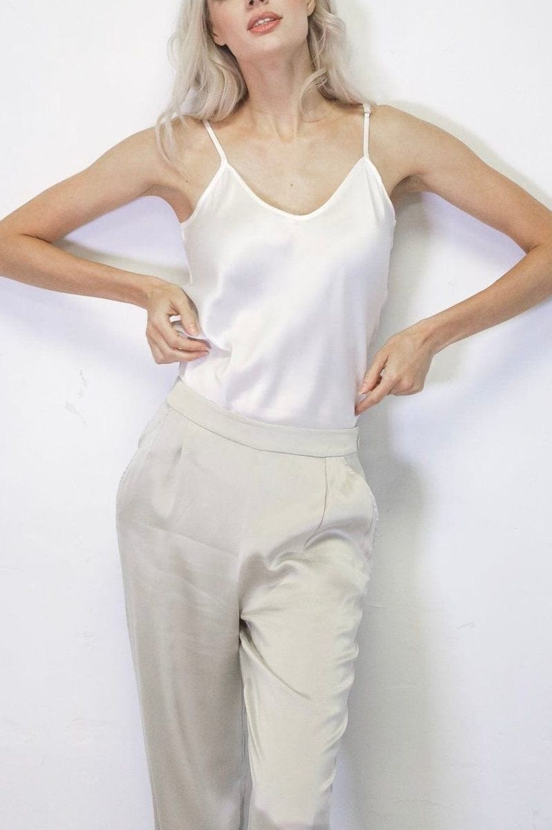 Anaphe Silk V Camisole (White)