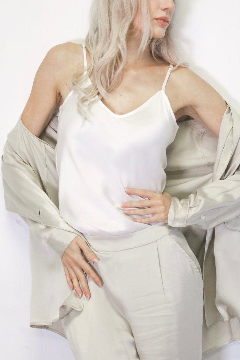 Anaphe Silk V Camisole (White)