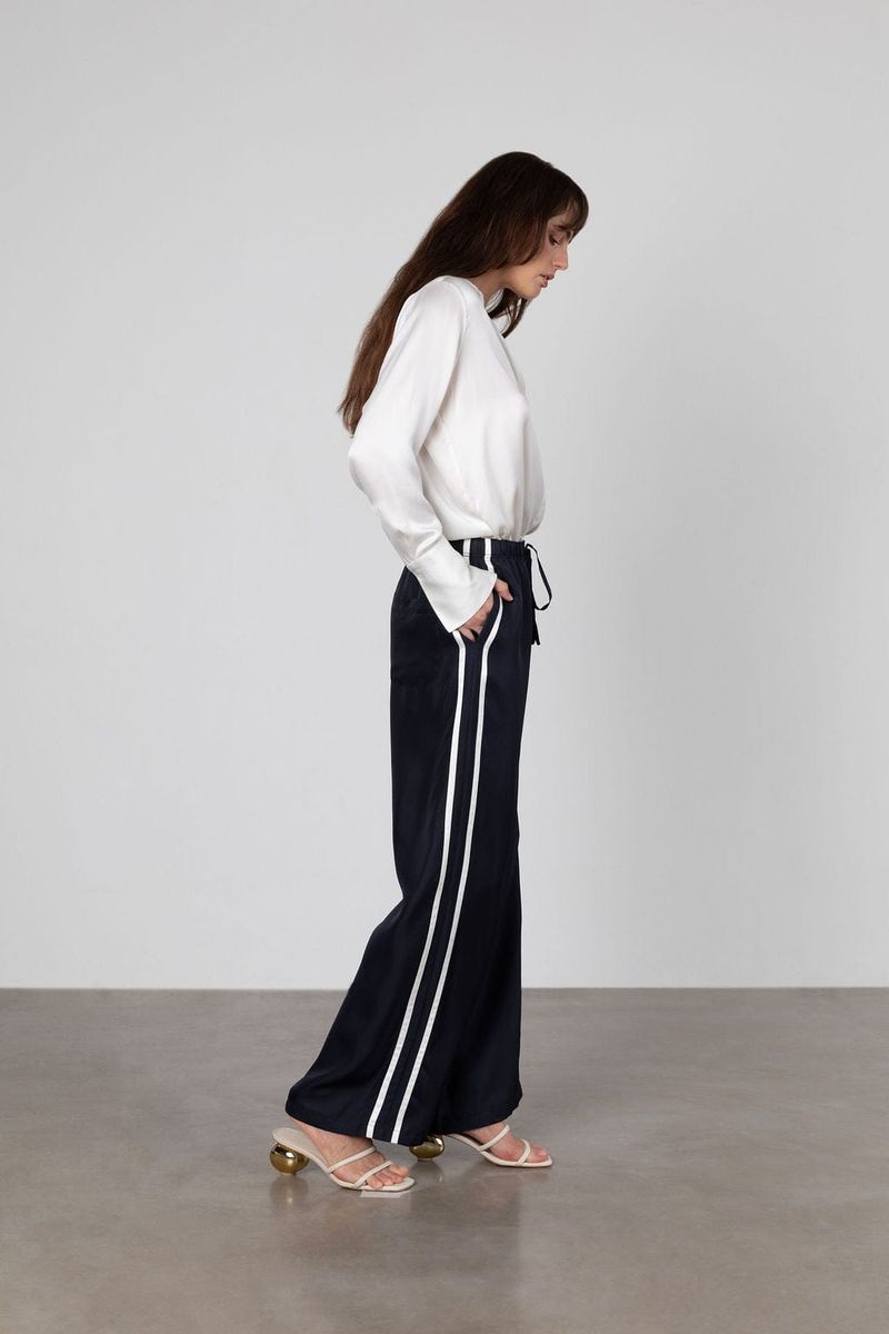 Anaphe Silk Track Pants (Navy)