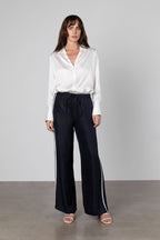 Anaphe Silk Track Pants (Navy)