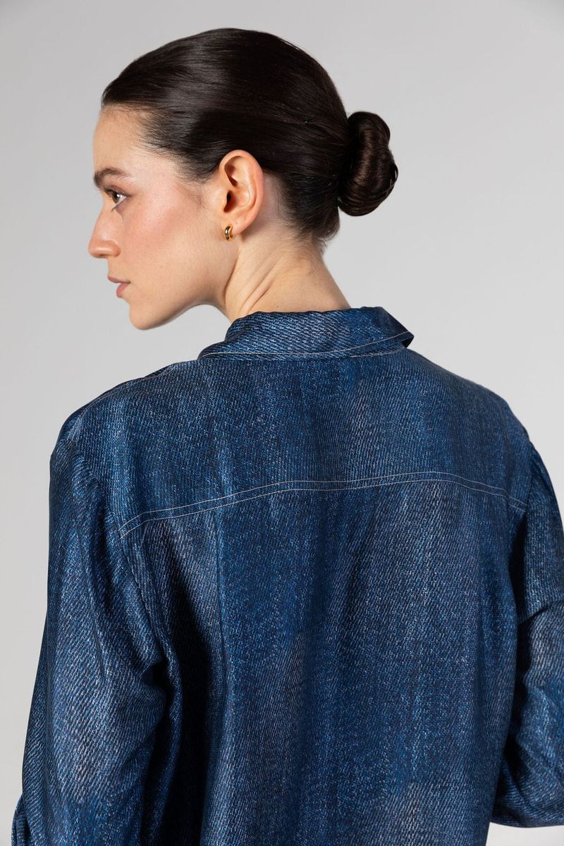 Anaphe Austin Long Sleeve Shirt Dark Wash Denim