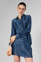 Anaphe Austin Long Sleeve Shirt Dark Wash Denim