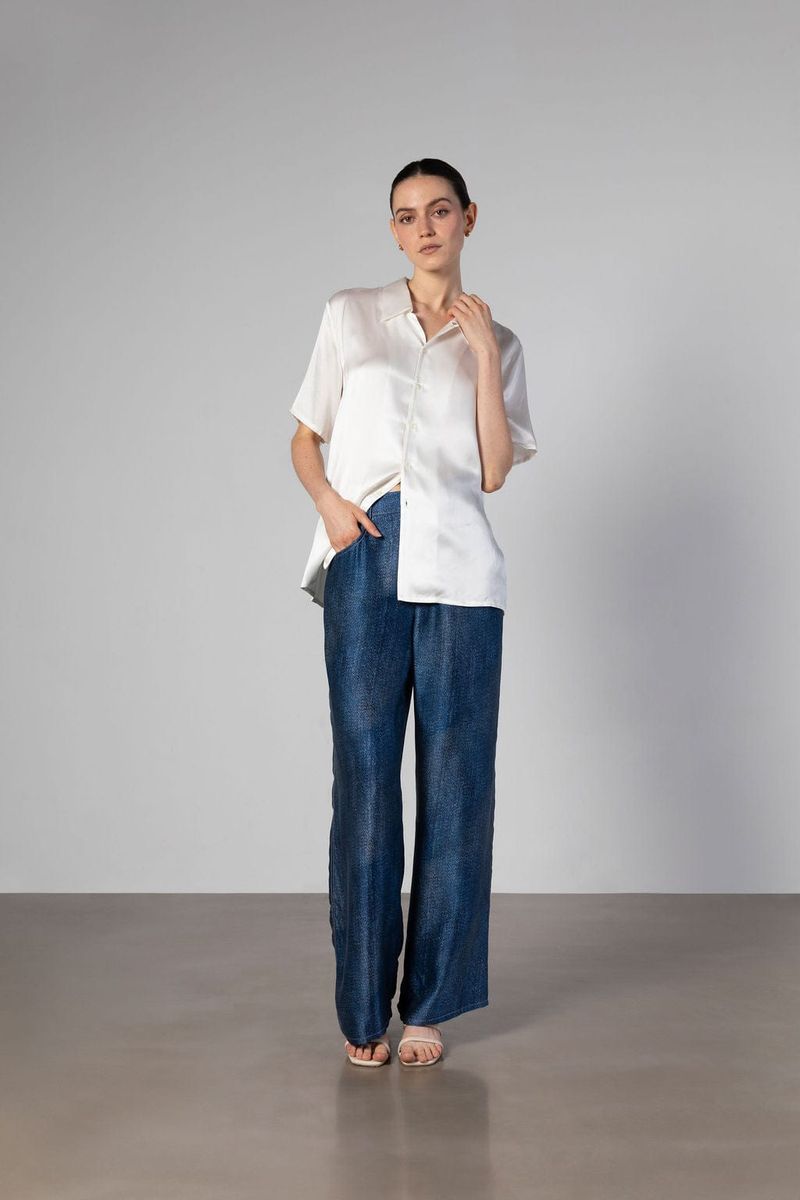 Anaphe Sandwashed Silk Camden Shirt Short Sleeve