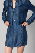 Anaphe Austin Long Sleeve Shirt Dark Wash Denim