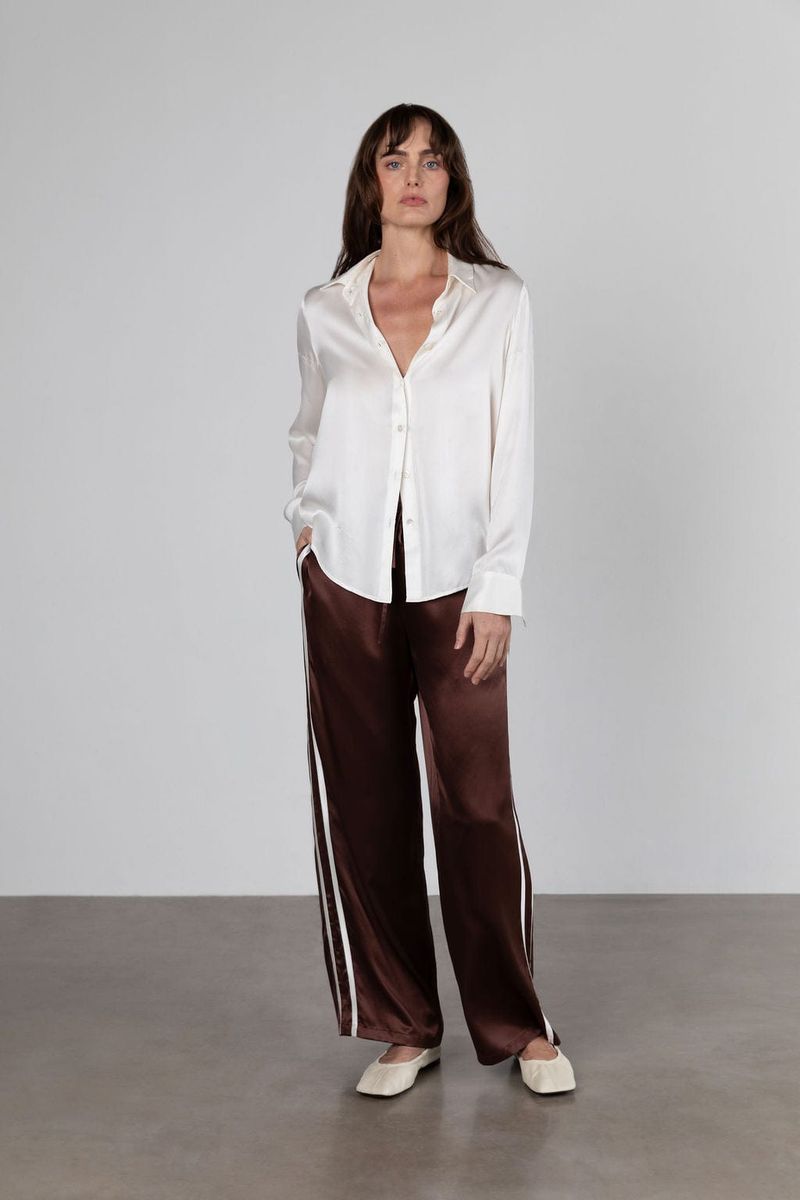 Anaphe Silk Track Pants (Espresso)