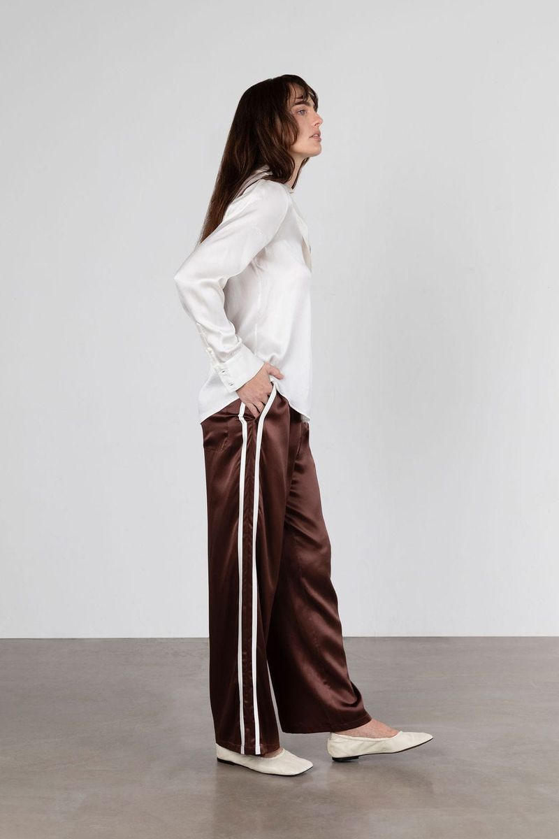 Anaphe Silk Track Pants (Espresso)