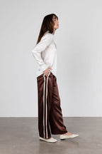Anaphe Silk Track Pants (Espresso)