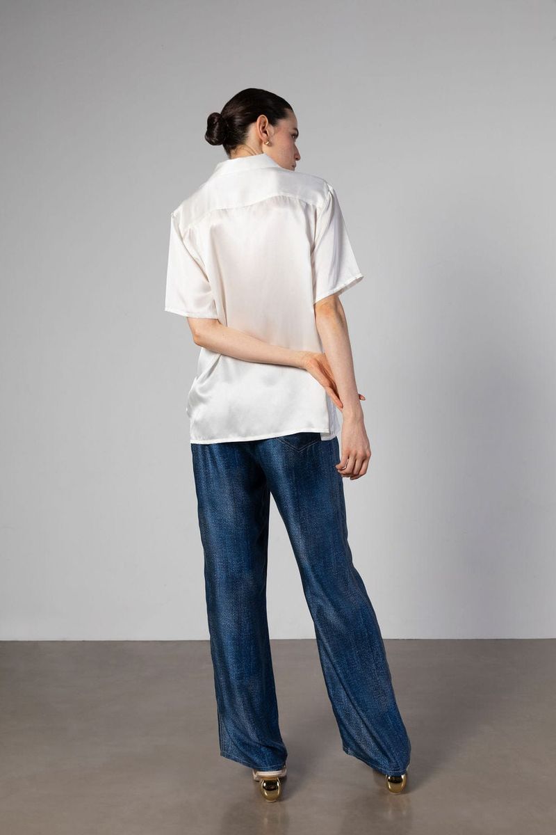 Anaphe Sandwashed Silk Camden Shirt Short Sleeve