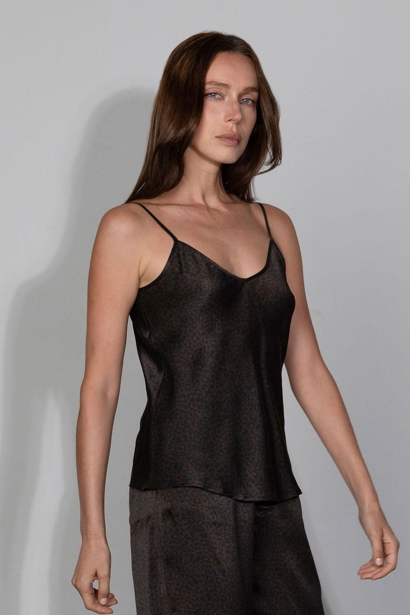 Anaphe Silk V Camisole Panther