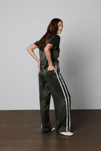 Anaphe Silk Track Pants (Hunter Green)