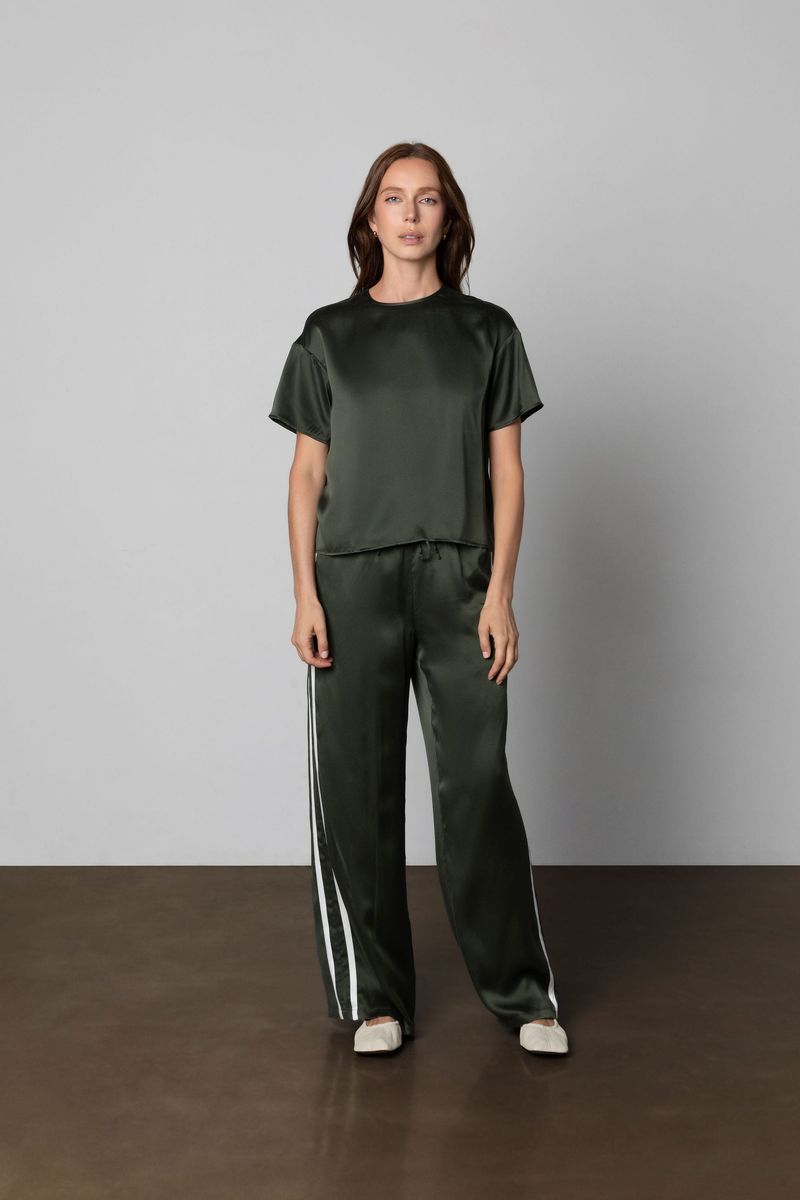 Anaphe Silk Track Pants (Hunter Green) Secondary image