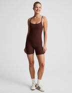 Beyond Yoga Spacedye™ Keep Pace Biker Jumpsuit (Iced Mocha Heather)