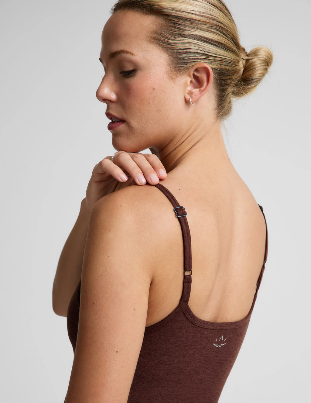 Beyond Yoga Spacedye™ Keep Pace Biker Jumpsuit (Iced Mocha Heather)