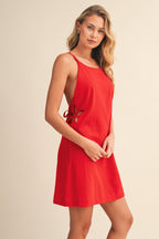 Becca Backless Mini Dress (Red)