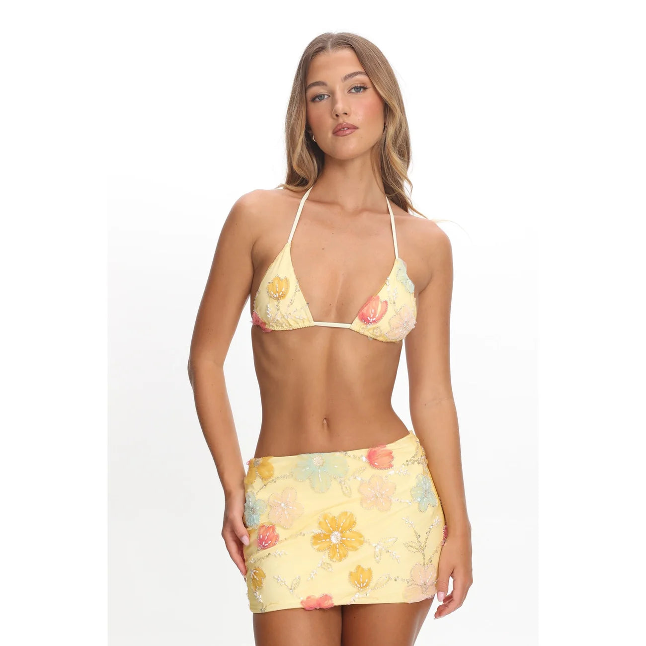 Luma Sun Three Piece Bikini Set (Yellow)