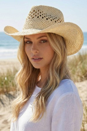 Straw Braided Summer Cowboy Hat Main image