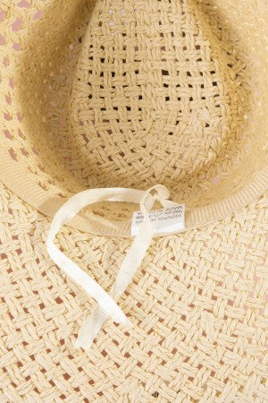 Straw Braided Summer Cowboy Hat