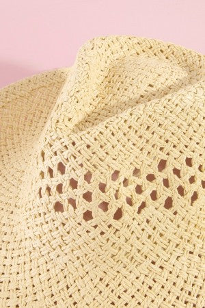 Straw Braided Summer Cowboy Hat