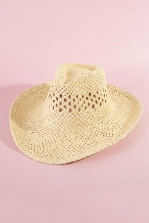 Straw Braided Summer Cowboy Hat
