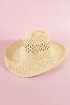 Straw Braided Summer Cowboy Hat