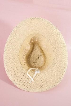 Straw Braided Summer Cowboy Hat