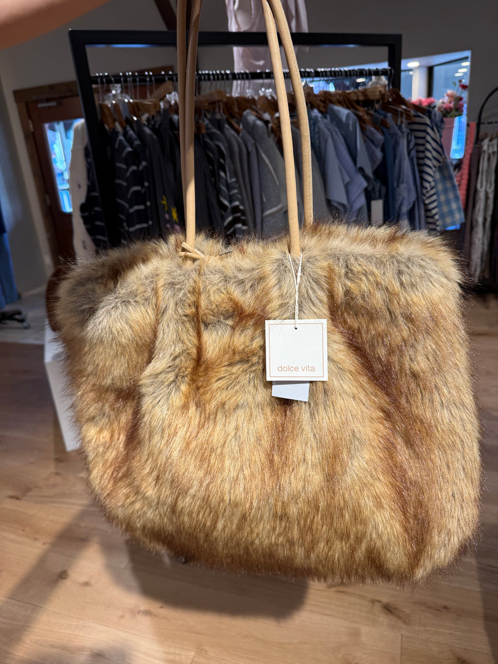 Dolce Vita Faux Fur Noor Tote (Multi)