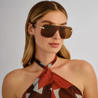 Aire Venatici Sunglasses (Gold/Khaki Mono)